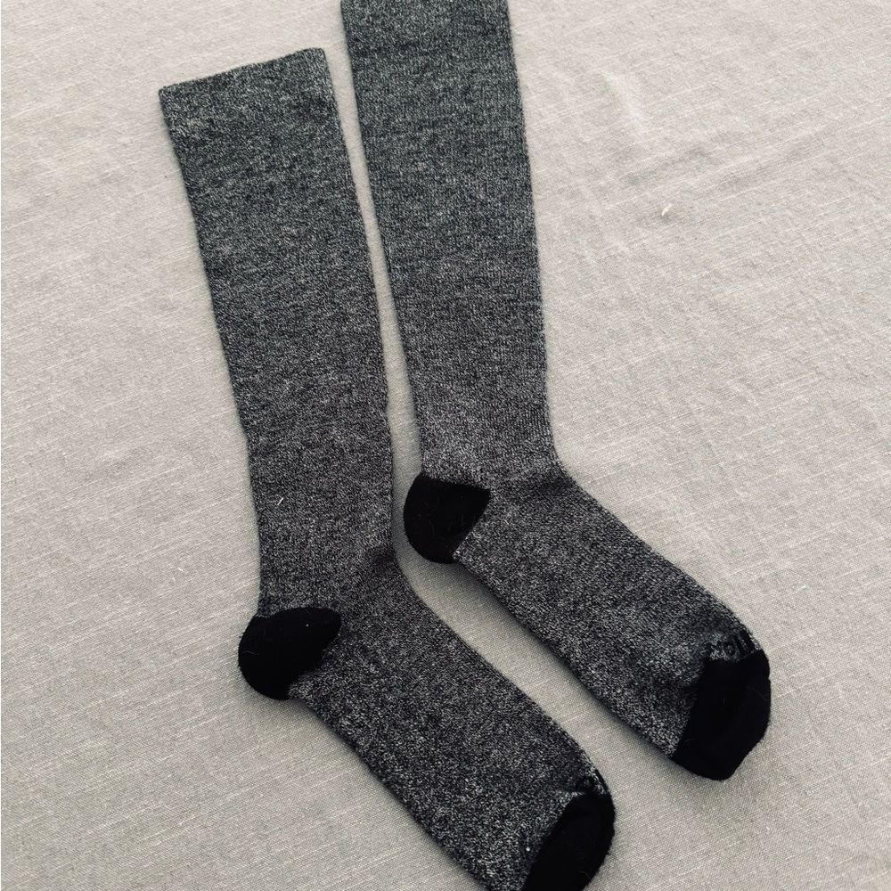 Wellow Heather Gray Tall Compression Socks XL